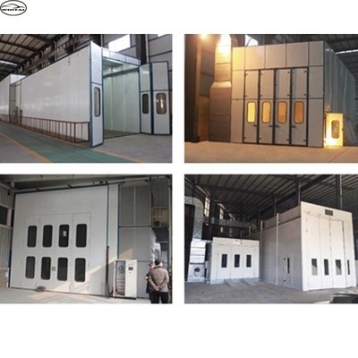 220V Industrial Car Spray Booth com Fibra de vidro Filtro de piso e ventilador de escape