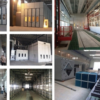 220V Industrial Car Spray Booth com Fibra de vidro Filtro de piso e ventilador de escape
