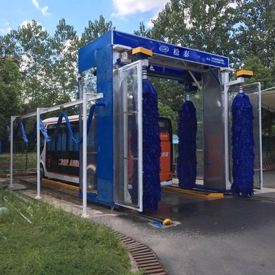 Máquina de limpeza automática de ônibus azul Gantry Tamanho 2150 * 5750 * 5355mm personalizável