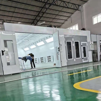 Cabine de pulverização de automóveis com sistema de circulação de ar com certificação CE 1 x 7,5 kW ventilador de entrada de acionamento direto