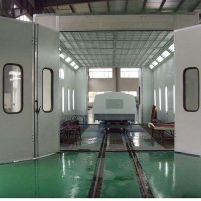 Sala de pintura de caminhão Bus Spray Booth com 2 conjuntos de ventiladores de entrada de 11KW e fonte de aquecimento de GLP