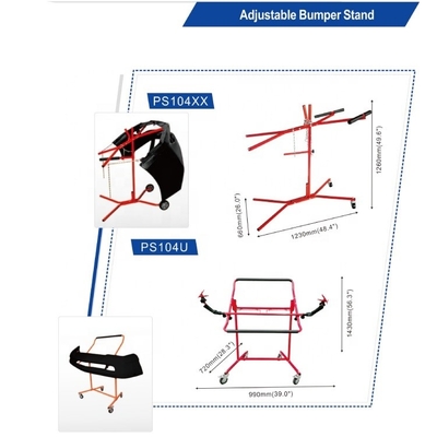 Bloqueio de rodas metálicas Auto Body Bumper Stand para pintura de carros e peças