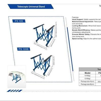 Bloqueio de rodas metálicas Auto Body Bumper Stand para pintura de carros e peças