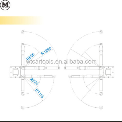 5000KGS 380v 2 Post Car Lift Duplo cilindro Hidráulico Para SUV Minibus