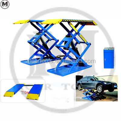 61"/1550mm comprimento da plataforma 3 toneladas elevador de carro portátil com cilindro duplo