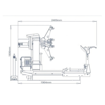 2300mm Diâmetro Câmbio de pneus de camião 3KW Potência do motor 380V 60HZ