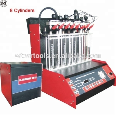 8 cilindros Injetor Tester e máquina de limpeza 4L volume do tanque de líquido de teste