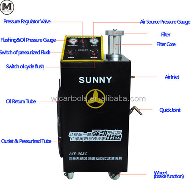 ASE-008 Máquina de lavagem de motores metálicos 65L para limpeza do sistema de lubrificação do motor