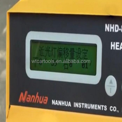 Teste de faróis NHD-8101 de aço com função de alinhamento a laser Largura 59cm
