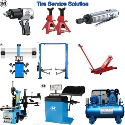 Equipamento de oficina de pneus W-1.0/8 Com compressor de ar de 10 HP e jack de 12T