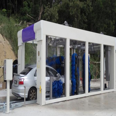 Sete escovas Máquina automática de lavagem de automóveis Máquina de lavagem de automóveis de alta pressão Sistema de controlo PLC Sistemas automatizados de lavagem de automóveis