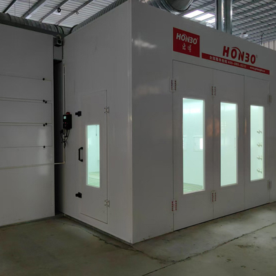 Controle de poluição Máquina de pintura de automóveis de automóveis aprovada CE Cabine de pulverização de automóveis com ventilador de tipo europeu