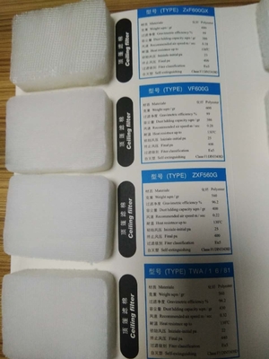 Filtro de teto para cabine de pintura EU5 F5