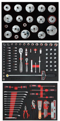 128pcs Solução de ferramentas de estação de óleo Chapa em forma de grelha de óleo Chave de chave de ferramenta de suporte de filtro de óleo para manutenção de carros