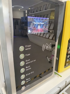 Controlador de lavagem de automóveis de autoatendimento, aço inoxidável 304 máquina de lavagem de automóveis multifuncional de tela dividida
