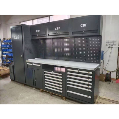 Bancada de trabalho móvel grande nova preto de garagem / para oficina armário de ferramentas de combinação de aço