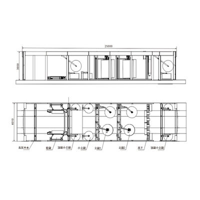 Equipamento automático de lavagem de automóveis 14 escovas Máquina automática de lavagem de automóveis 25 METROS Máquina de lavagem de automóveis de alta pressão