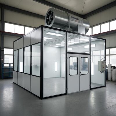 Cabine de Pintura Automotiva com Instalação no Local, Ventilador de Entrada de Ar Tipo Europeu de 5,5KW e Queimador a Diesel G10 para Repintura Automotiva
