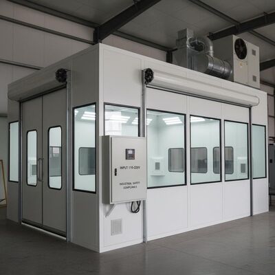 Cabine de Pintura Automotiva Refrigerada a Água com Ventilador Tipo Europeu de 5,5KW e Parede de 50mm para Pintura Automotiva