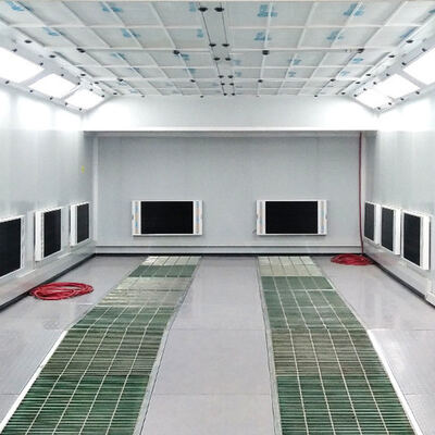 Cabine de pulverização de automóveis com painel de controle digital de altura do porão de 300 mm e entrada de sacos de filtro para pintura automotiva