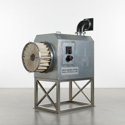 Sistema de aquecimento a diesel Cabine de pulverização de automóveis com filtro de admissão de sacos de filtro e estrutura de aço de 300 mm