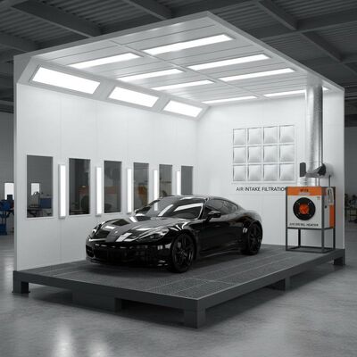 Cabine de Pintura Automotiva com Base de Estrutura de Aço de 300mm, Filtro de Entrada de Bolsa de Filtro e Queimador a Diesel G10 para Pintura Otimizada