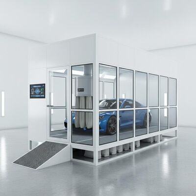Cabine de pulverização de automóveis com painel de controle digital de altura do porão de 300 mm e entrada de sacos de filtro para pintura automotiva