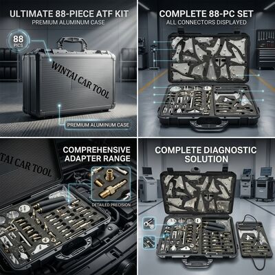 Kit adaptador Ultimate ATF de 88 peças Sistema de serviço de fluido de transmissão de cobertura completa com ferramentas de diagnóstico